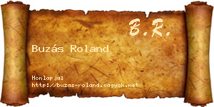 Buzás Roland névjegykártya